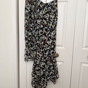 Lily Black and Blue Patterned Maxi Dress